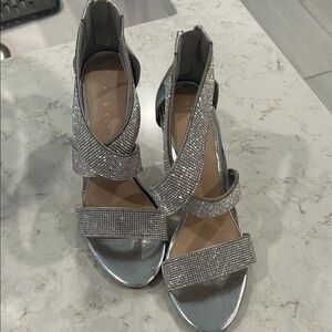 Kelly & Katie Silver Strappy Heels